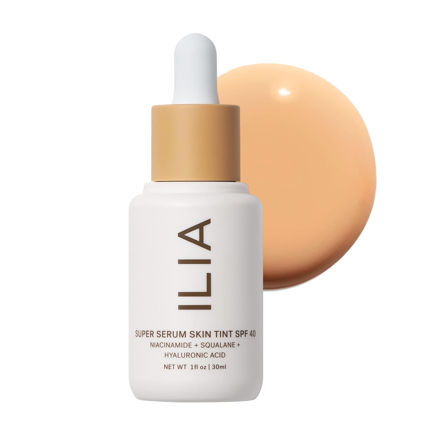 ILIA - Super Serum Skin Tint SPF 40 (Ora ST6, 1 fl oz | 30 ml) ST6 Ora | Light with warm undertones