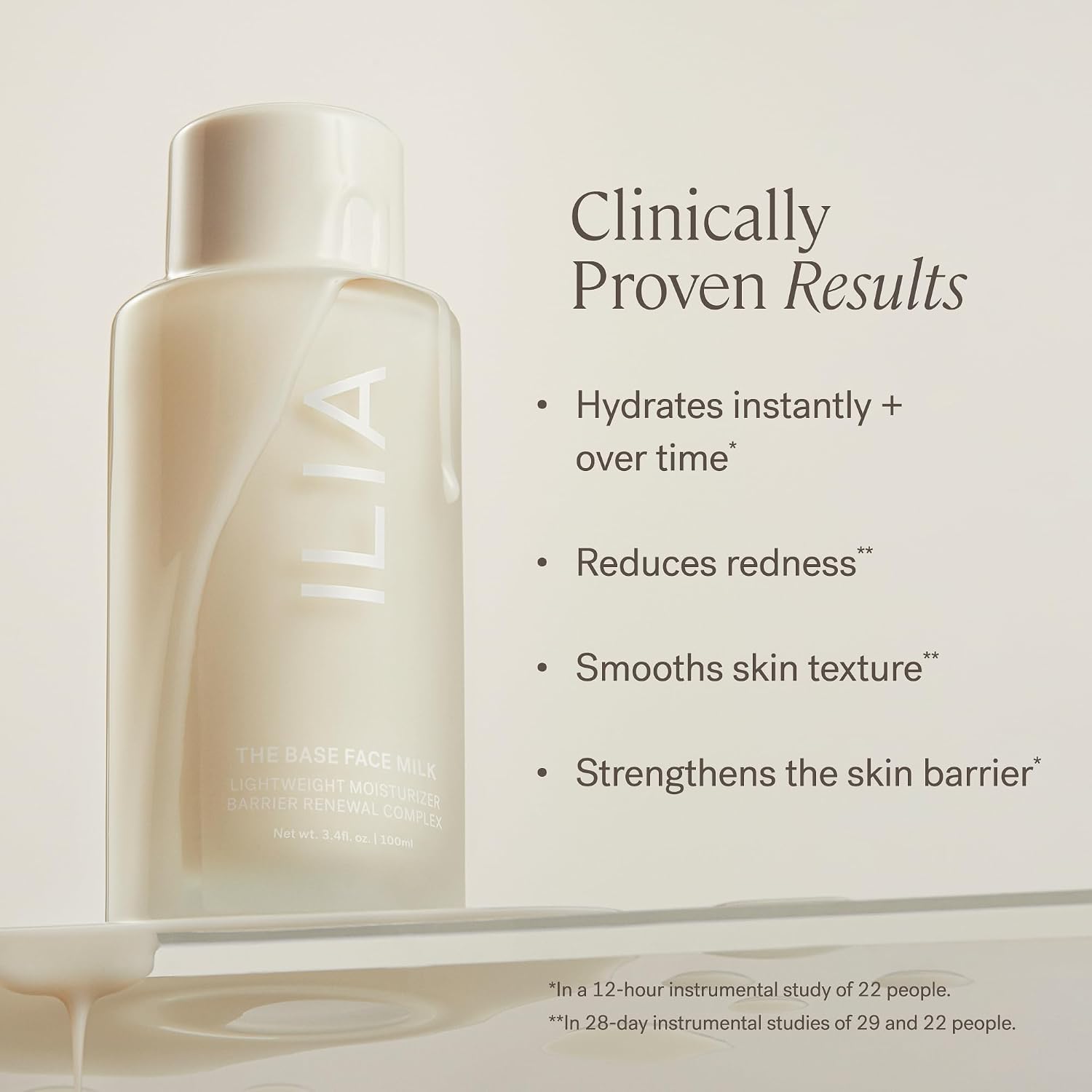 LIA - The Base Face Milk Essence + Lightweight Moisturizer (Mini, 1 fl oz)