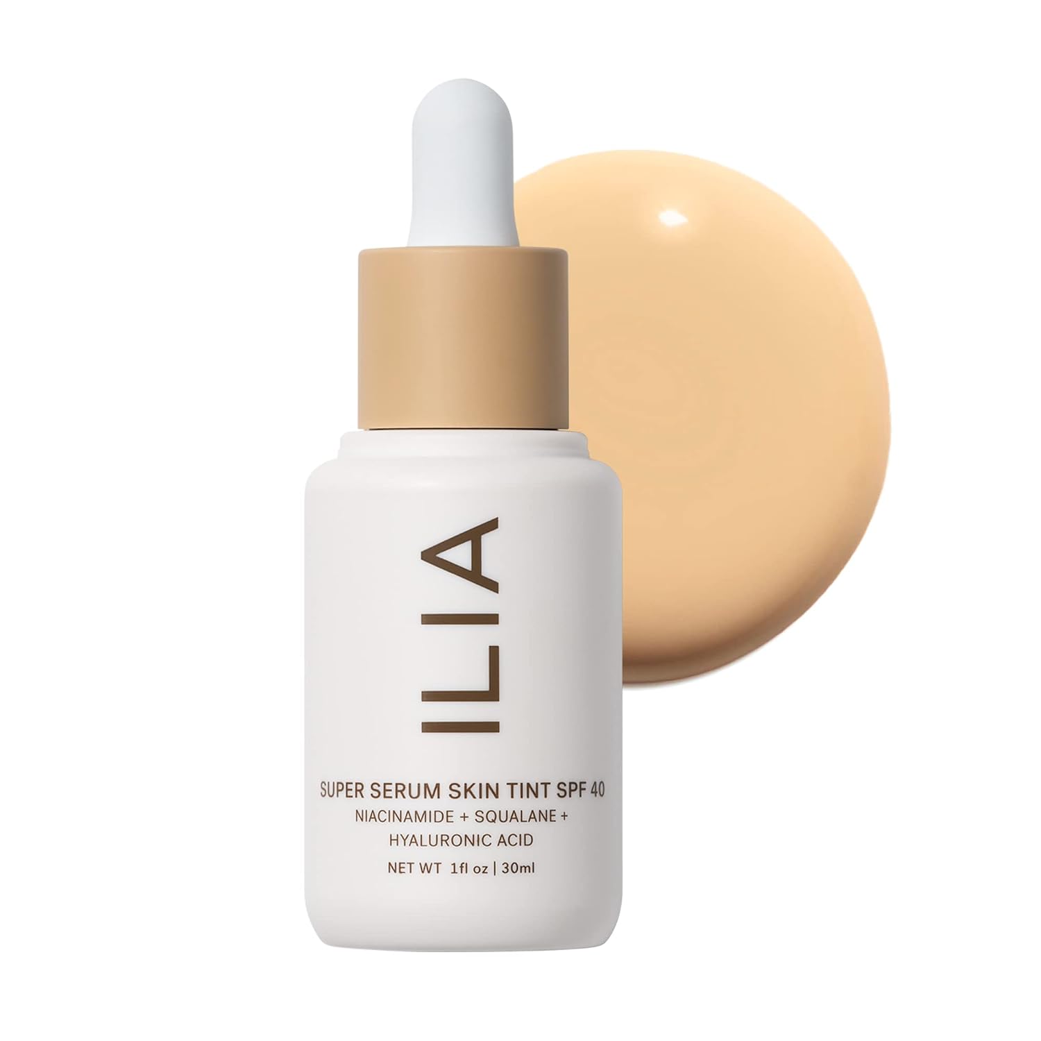 ILIA - Super Serum Skin Tint SPF 40 (Formosa ST4, 1 fl oz | 30 ml) ST4 Formosa | Light with warm undertones