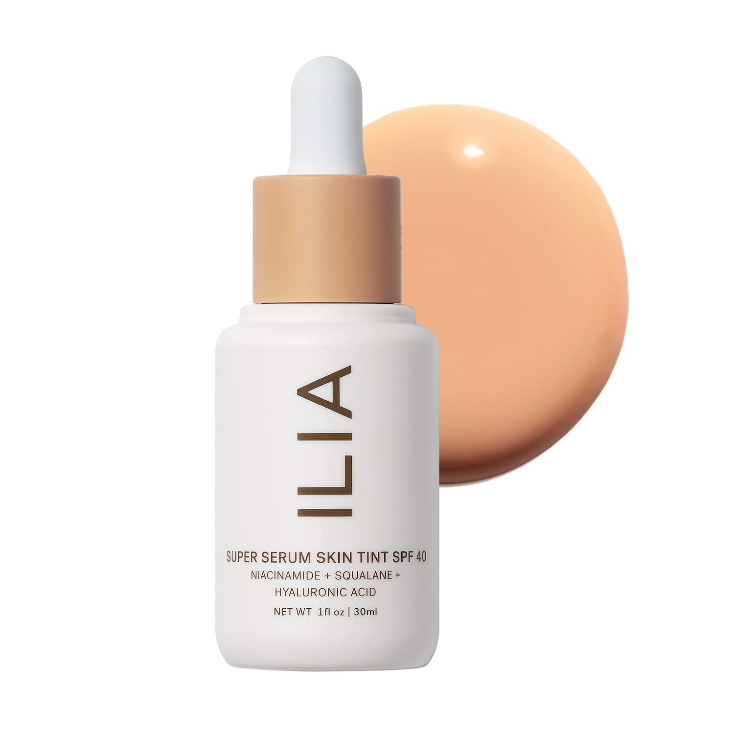 ILIA - Super Serum Skin Tint SPF 40 (Kai ST6.5, 1 fl oz | 30 ml) ST6.5 Kai | Light-medium with cool undertones