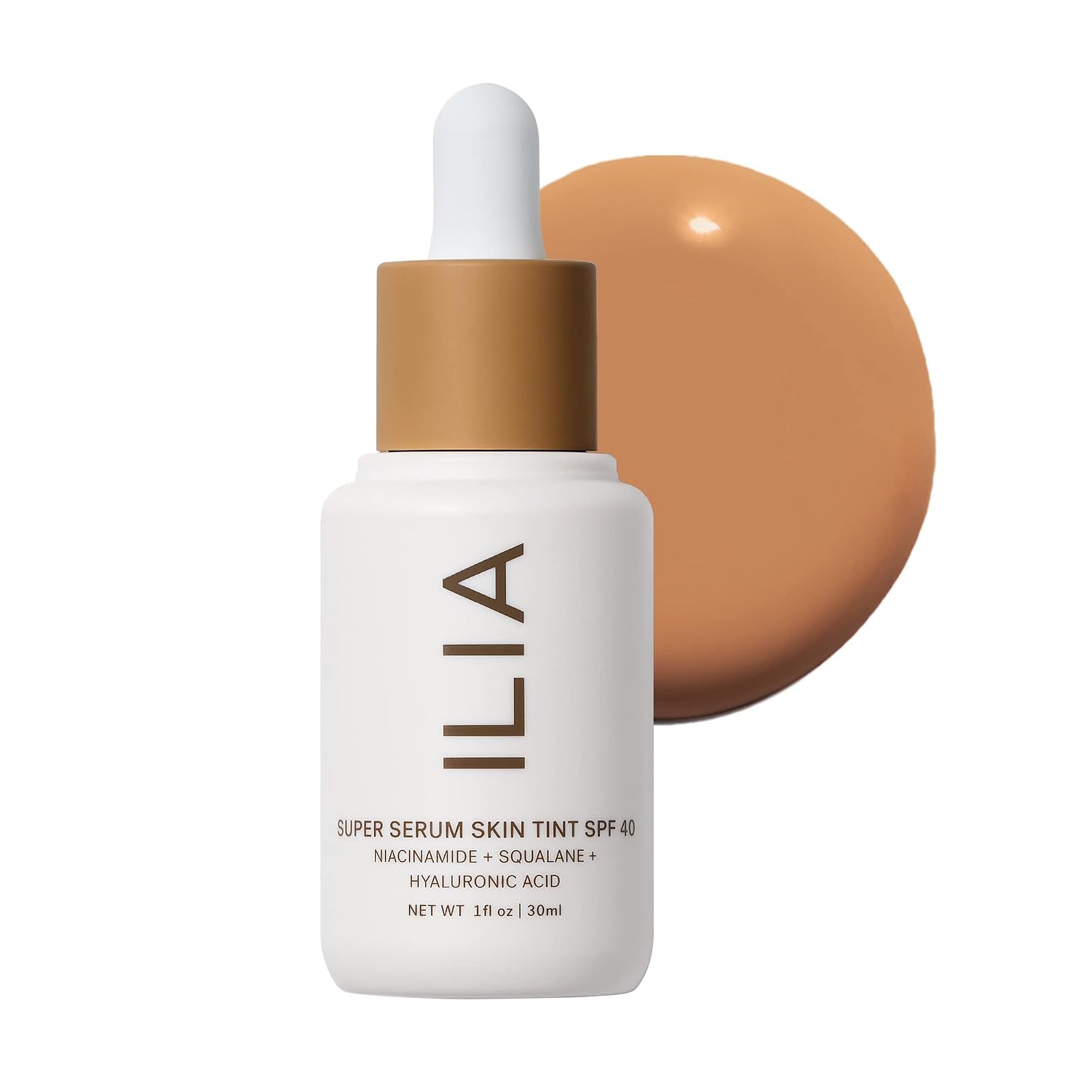 ILIA - Super Serum Skin Tint SPF 40 (Papakolea ST12.75, 1 fl oz | 30 ml) ST12.75 Papakolea | Medium-deep with olive undertones
