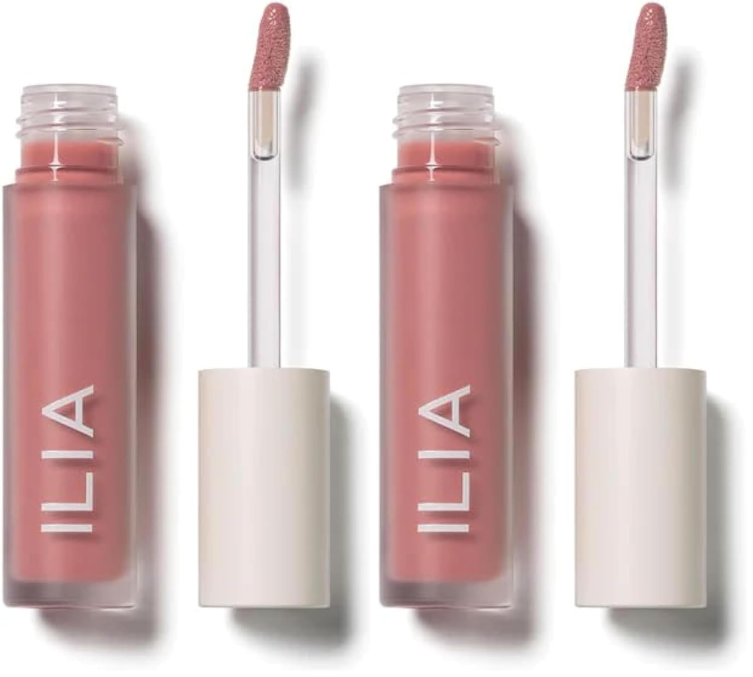 ILIA - Balmy Gloss Tinted Lip Oil | Non-Toxic, Cruelty-Free, Vegan, Hyaluronic Acid, Non-Sticky for Moisturizing + Plumping (Only You, 0.14 fl oz | 4.3 ml) (Pack of 2) Only You | Neutral Nude