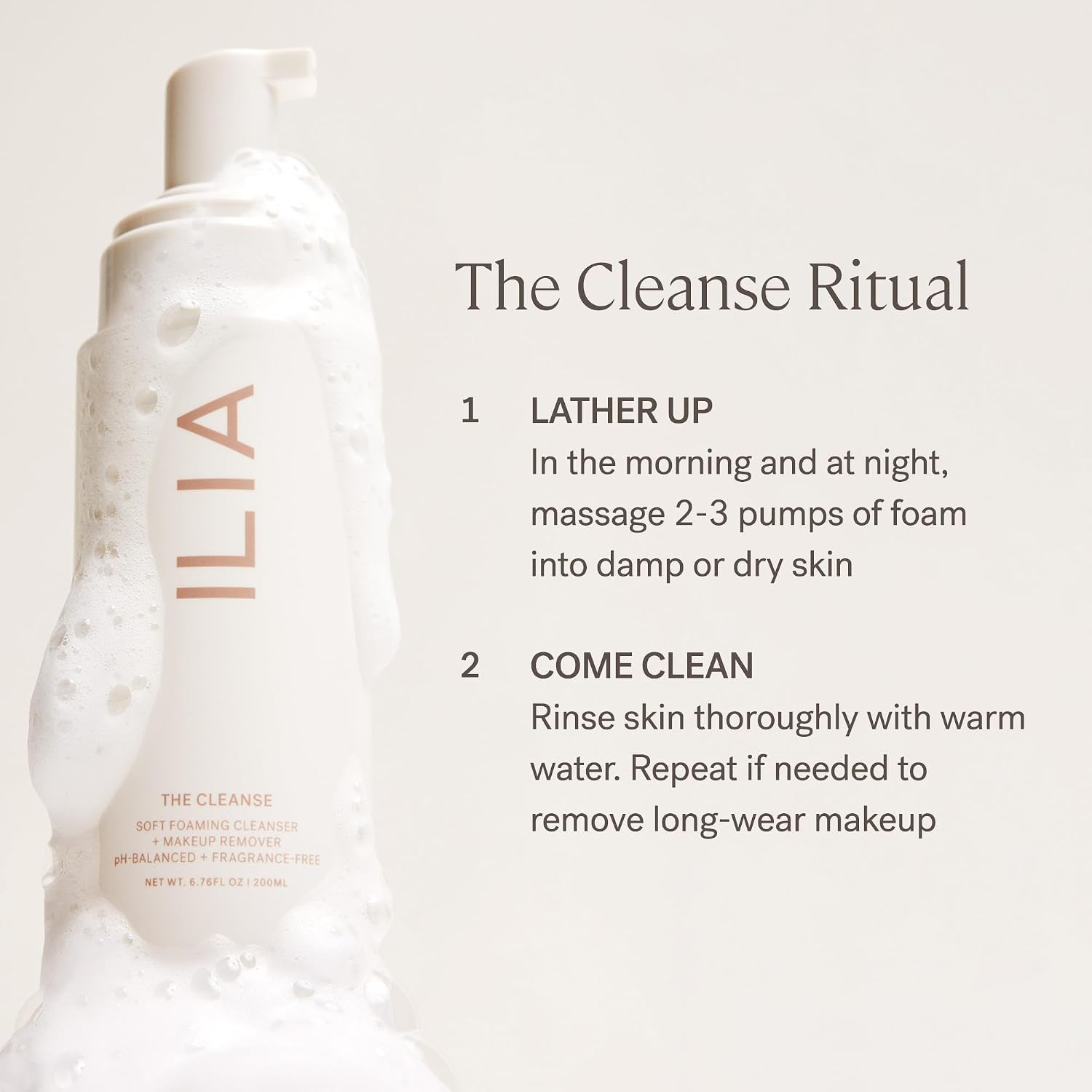 ILIA - The Cleanse Soft Foaming Cleanser (6.76 fl oz | 200 ml)